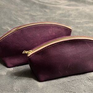 Portland Leather Goods eclipse zip bags plum